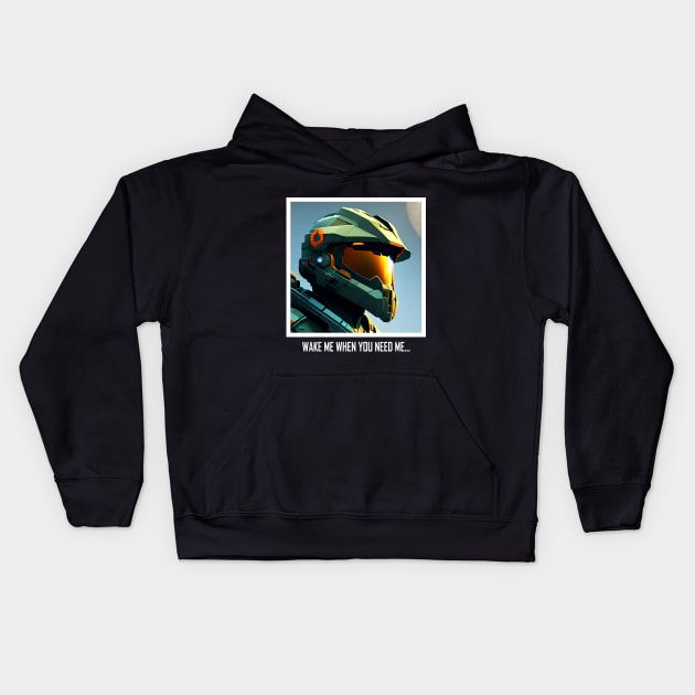 Halo game quotes - Master chief - Spartan 117 - BQ01-v4 Kids Hoodie by trino21